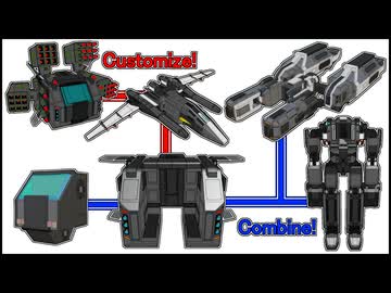 自作オリジナル3Dモデル【CO-06・MW_CoreBlock-unit_Ver2.5】可動テスト動画