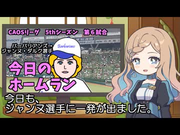 CAOSリーグ　5thシーズン　今日のホームラン　第６試合