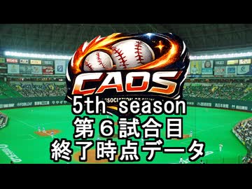 CAOSリーグ　5th season  ６試合終了データ