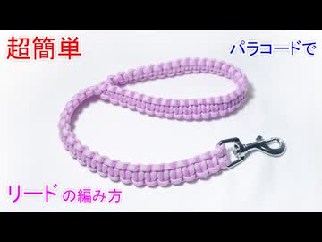 【ワンちゃん用に】パラコードで平編みのリード作ってみた！
