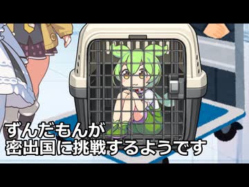 パスポート忘れたずんだもん、密出国に挑む