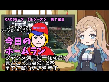 CAOSリーグ　5thシーズン　今日のホームラン　第７試合