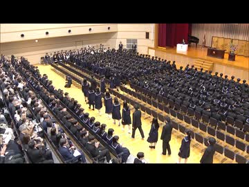 福岡県内の県立高校で卒業式