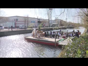 柳川市で春の観光シーズン幕開け告げる「お堀開き」