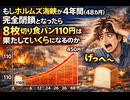 もしホルムズ海峡が4年間48ヶ月完全閉鎖となったら8枚切り食パン110円は果たしていくらになるのか 　げっへ〜