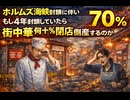 ホルムズ海峡封鎖に伴いもし4年封鎖していたら街中華何十％閉店倒産するのか　70％