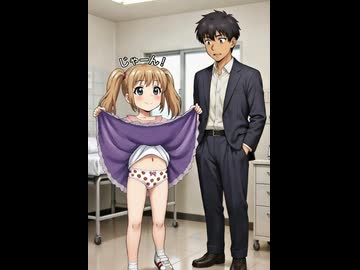 少女が先生の前でパンチラ