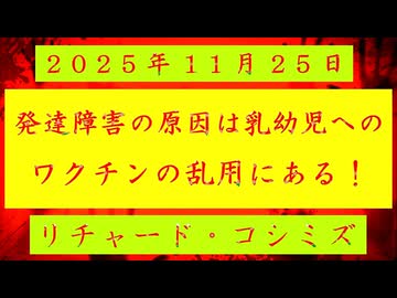 ◐「 リチャード・コシミズ ：『 発達障害 』の『 原因 』は、『 乳幼児 』への『 ワクチン 』の『 乱用 』にある！ 」
