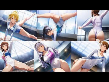 【アイマス】生成AI・765プロのレオタード新体操