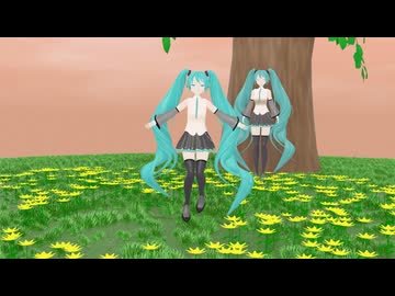 【ミクの日】自作ちびミクにハローセカイ踊ってもらった【Blender】