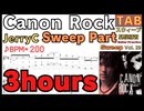 [The best guitar practice]  Canon Rock TAB Sweep Guitar BPM200