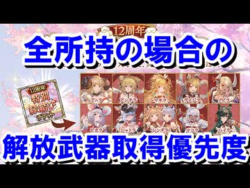 十二神将全員持っている場合の解放武器取得優先度まとめ 【グラブル】
