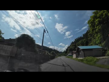 山形　残雪の月山等を眺めに行くドライブ32　朝日町　県道18号の山道　2025　0628