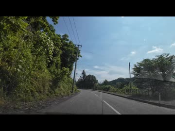 山形　残雪の月山等を眺めに行くドライブ36　朝日町　県道18号の山道　下り2　2025　0628