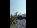 Moment of the Shahed kamikaze drone diving to strike the oil depot of the Salalah Port, Oman.