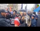 Iranians kiss and snap photos with President Pezeshkian as he joins crowd at Quds Day rally