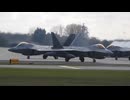 4th and final cell of three F-22s departing Lakenheath. Not sure of the callsigns