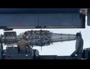 US Airforce ground crew work under hatches of a B1 Lancer at RAF Fairford today.
