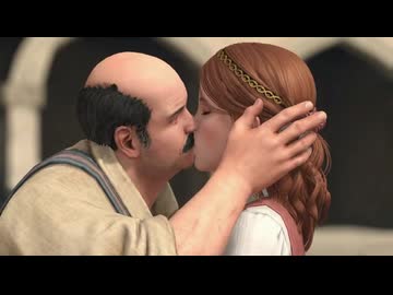 王子様を待つ町娘にオッサンを連れていく（AI）