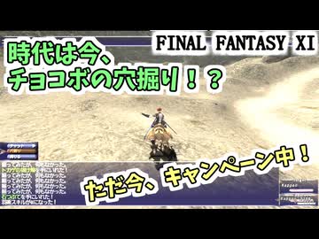 【FF11】時代は今、チョコボの穴掘り！？キャンペーンが来ているのでやってみます！