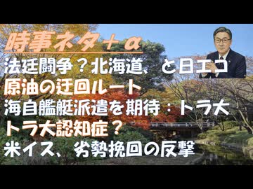 トラ大認知症でまともな判断ができないｂｙ副島隆彦!北海道メガソーラーの危機が続く、中止命令だと提訴される？トラ大、日本・韓国に艦艇派遣をＳＮＳで呼びかけ！日本の艦船派遣は合理的！【アラ還・読書中毒】