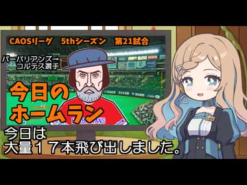 CAOSリーグ　5thシーズン　今日のホームラン　第21試合