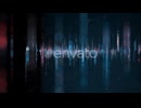 Abstract Digital Stream Tunnel Background with Glitch Effects