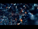 Futuristic Digital Technology Network Data Stream Background
