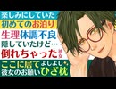 【世話焼き彼氏】楽しみにしていた初めてのお泊りなのに生理で体調不良…隠していたけど倒れちゃった彼女／ここにいて…彼女のお願いによしよし膝枕 【生理／女性向けシチュエーションボイス】CVこんおぐれ