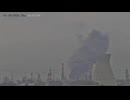 CCTV footage showing the impact of submunitions released from an Iranian ballistic missile carrying
