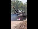 M60A3 TIFCS heading home, Thai tank crew unloading main gun ammo before heading back to base.
