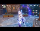 原神　雷電将軍＆スカーク＆ナヒーダでデイリー任務#７６０。地脈の花.概要欄見てね