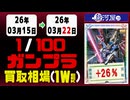 ガンプラ【1/100】 買取相場《129点/週》｜03月22日 ＜200円以上騰落＞ #ガンダム #プラモデル