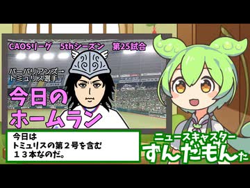 CAOSリーグ　5thシーズン　今日のホームラン　第25試合