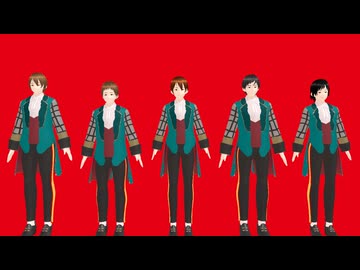 【MMDアーティスト】【MMDジャ〇ーズ】嵐みたいな人達でUnveiled【MMDモデル配布あり】【VRoid_MMD】