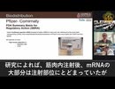 mRNAワクチンの生物分布：注射部位にとどまらず、脳からも検出