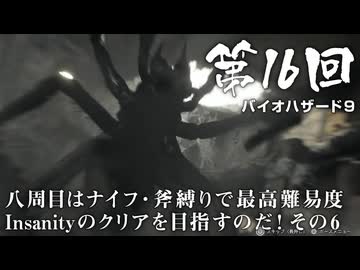 【バイオハザード９】＃16 八周目はナイフ・斧縛りで最高難易度Insanityのクリアを目指すのだ！その６【バイオハザードレクイエム】（ジェットカット版）