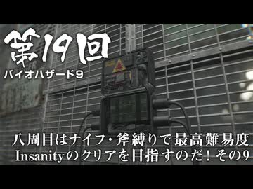【バイオハザード９】＃19 八周目はナイフ・斧縛りで最高難易度Insanityのクリアを目指すのだ！その９【バイオハザードレクイエム】（ジェットカット版）
