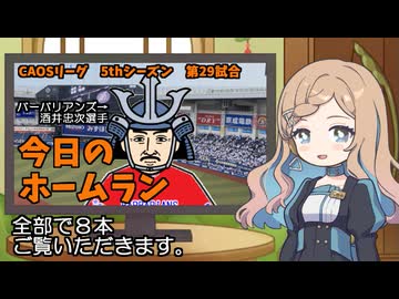 CAOSリーグ　5thシーズン　今日のホームラン　第29試合