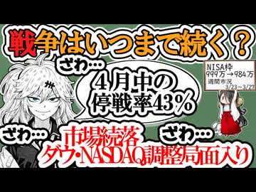 【停戦はいつ？】トランプラリー NASDAQ調整局面入り【半導体も下落】