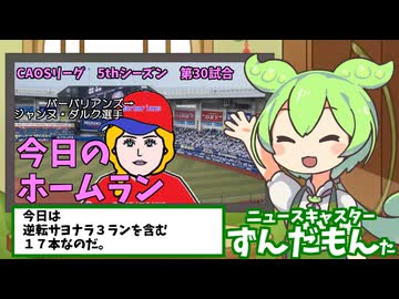 CAOSリーグ　5thシーズン　今日のホームラン　第30試合