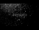 Abstract Snow Falling on a Black Background