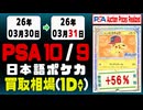 PSA10／9〈日本語ポケカ〉平均取引相場《93枚/週》｜3月31日 ＜20円以上騰落＞ #ピカチュウ #リザードン