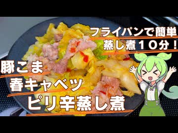 【簡単調理！】豚こまと春キャベツの蒸し煮作ってみた【今日のおつまみ】