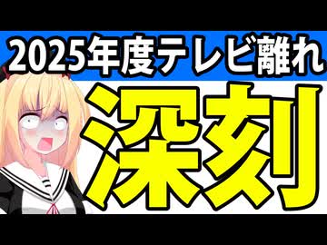 2025年度、悲惨なほどテレビ離れが進んでたことが判明・・・