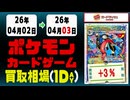 ポケカ 買取相場《110点/1日》｜4月3日 ＜100円以上騰落＞ #ニンジャスピナー #ポケモンカードゲーム #スタートデッキ100 #MEGAドリームex #ピカチュウ #リザードン