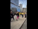 Liberal women perform dance outside Trump International Hotel & Tower Chicago to take out their