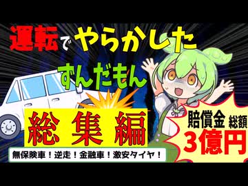 【総集編】運転でやらかしたずんだもん総集編【睡眠用・作業用】