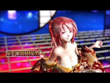 MMD 260406 SNOBBISM Tda式改変 重音テト(ポニテモデル)Kasane Teto Kimono 鳳凰流水(赤)