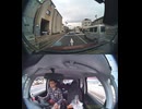 左折先の道路で何かしらのトラブルがあり、横断歩道上で止まってしまったアメ車のJEEP